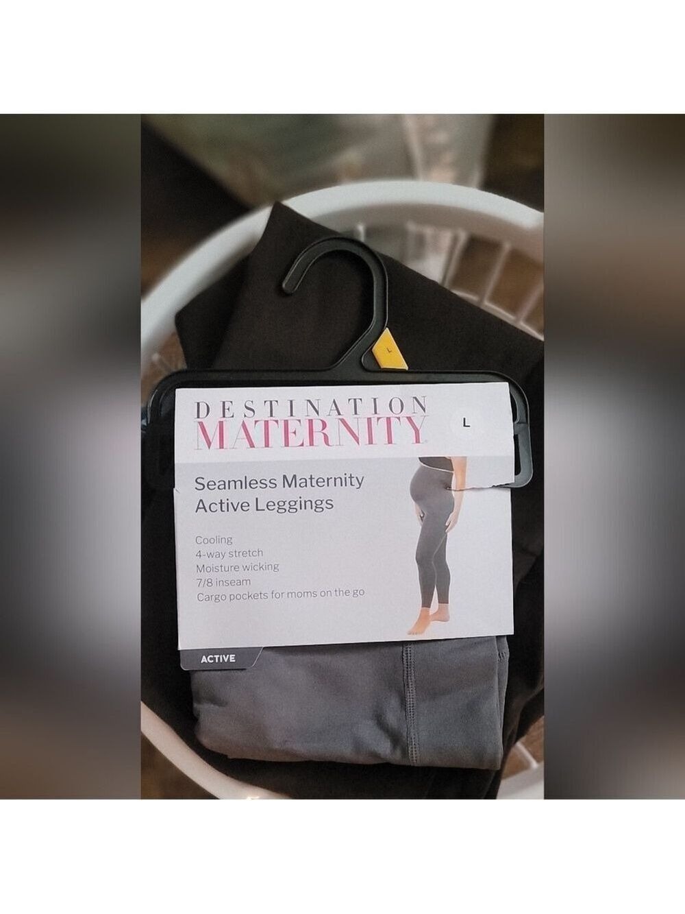 NWT Destination Maternity Charcoal Active Leggings